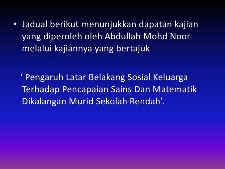 Perbezaan Pencapaian Matematik Berdasarkan Perbezaan Kumpulan Sosial