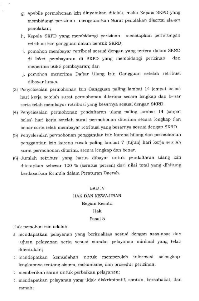 Perbub no 30 tahun 2013 ttg peny izin gangguan