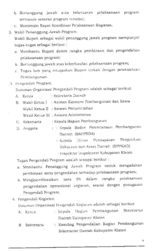 Perbup no 42 th 2013 ttg petunjuk pelaks kegiatan di kab klaten