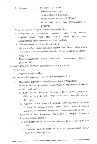 Perbup no 42 th 2013 ttg petunjuk pelaks kegiatan di kab klaten