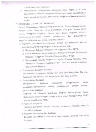 Perbup no 42 th 2013 ttg petunjuk pelaks kegiatan di kab klaten