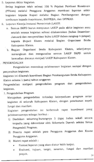 Perbup no 42 th 2013 ttg petunjuk pelaks kegiatan di kab klaten