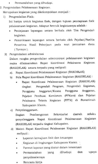 Perbup no 42 th 2013 ttg petunjuk pelaks kegiatan di kab klaten