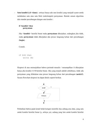 Percabangan - Logika dan Algoritma | DOC