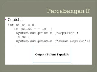 Fundamental Concepts of Conditional Branching in Java Programming | PPTX