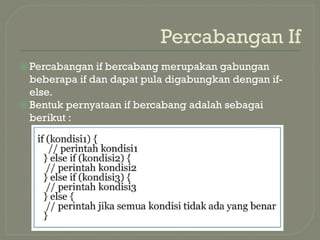 Fundamental Concepts of Conditional Branching in Java Programming | PPTX
