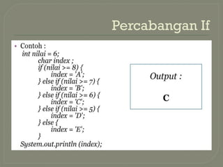 Fundamental Concepts of Conditional Branching in Java Programming | PPTX