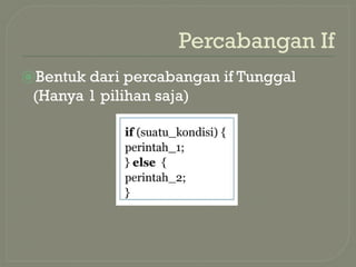 Fundamental Concepts of Conditional Branching in Java Programming | PPTX