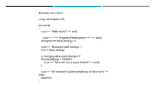 Percabangan pada C++dengan contoh program.pptx