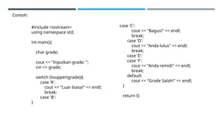 Percabangan pada C++dengan contoh program.pptx