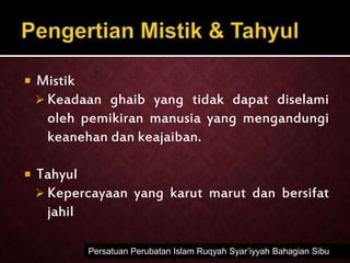 Percaya kepada perkara mistik dan tahyul | PPTX