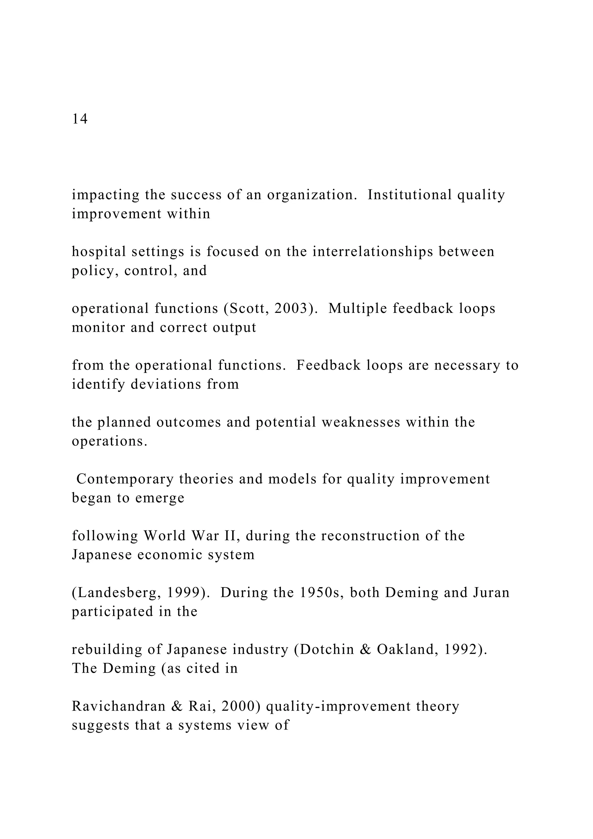 Perceived Barriers To Quality Improvement And Docx