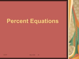 Percent Equations 