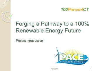 Forging a Pathway to a 100%
Renewable Energy Future
Project Introduction
7/26/2018 1
 
