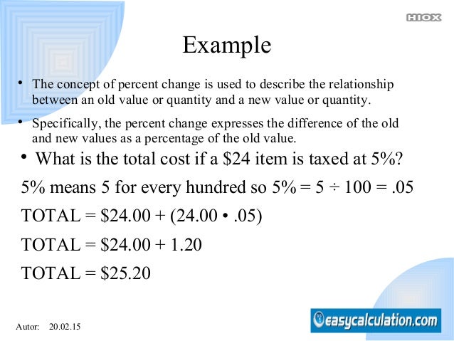 how can calculate percentage