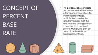 PERCENTAGE - CONCEPT OF PERCENTAGE.pptx1234 | PPTX