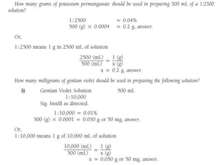 Percentage and ratio strength