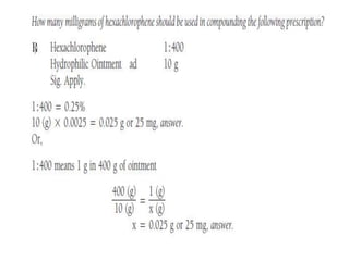 Percentage and ratio strength
