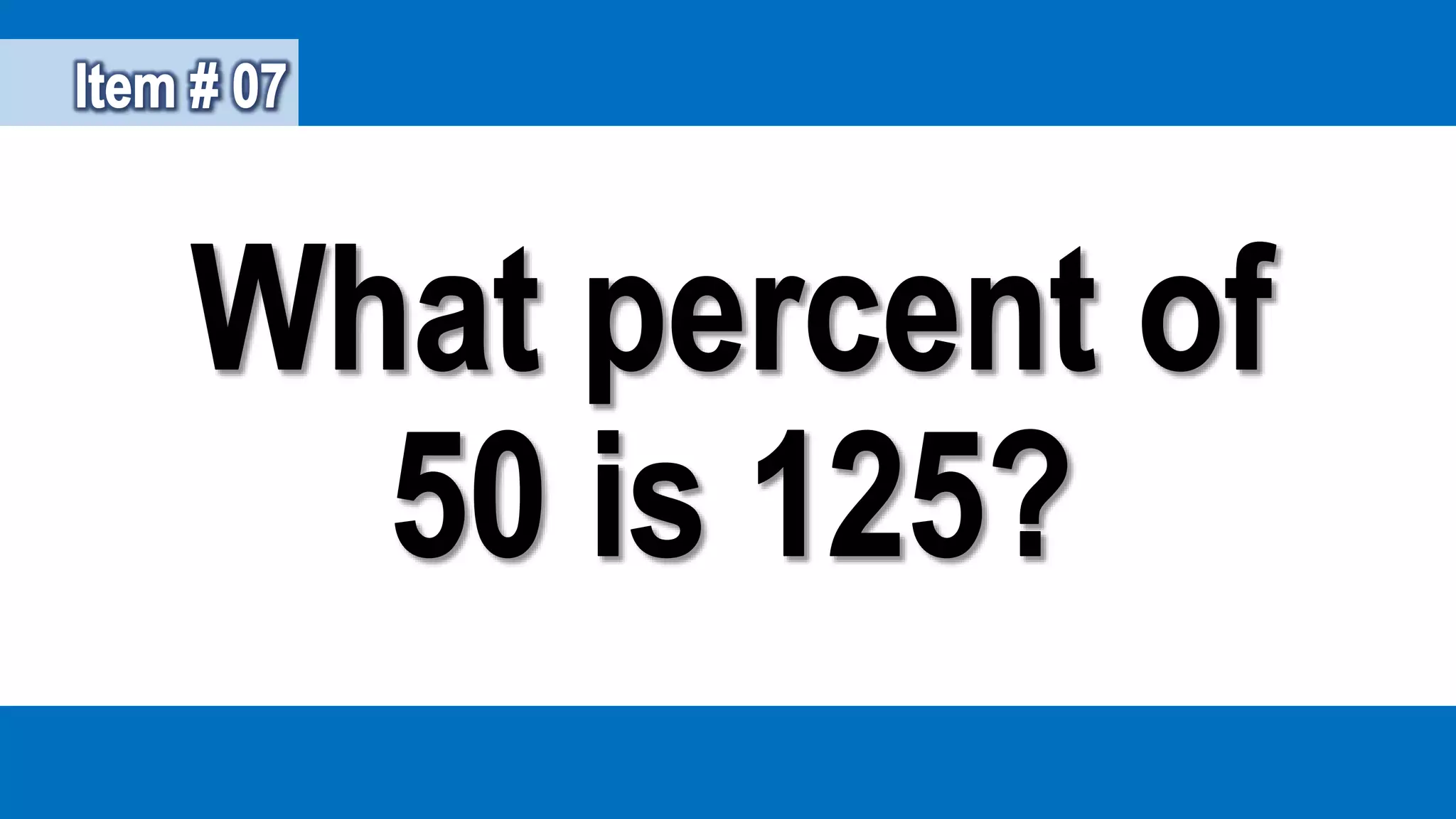 Percentage, Base, and Rate