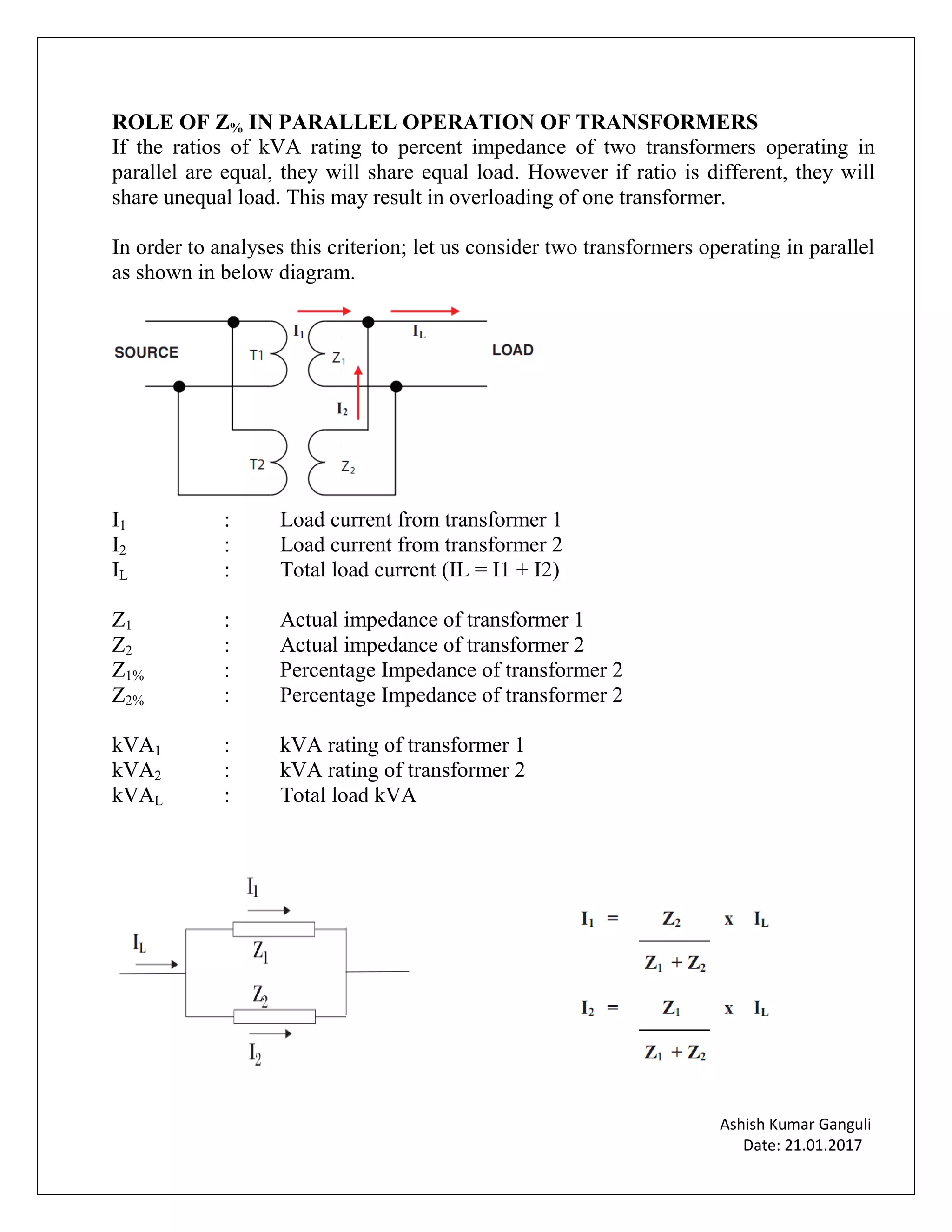 Percentage Impedance of Transformer | PDF