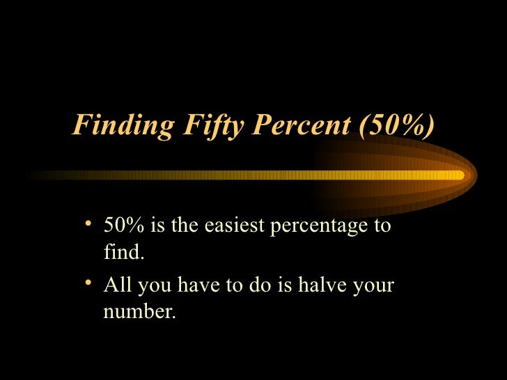 What Is The Percentage 40 Of 50?