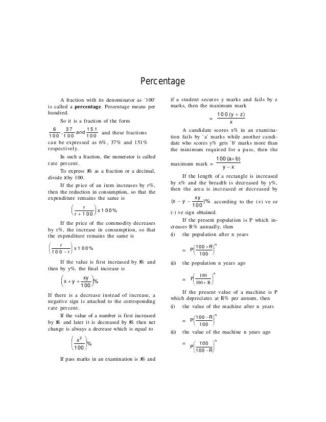 Percentages Average R P