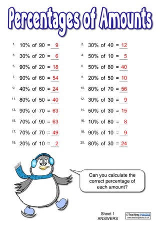 The Percentages Pack