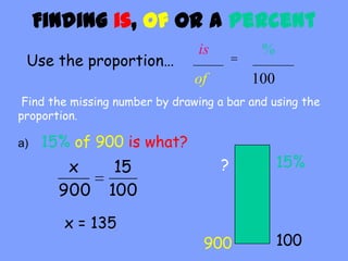 Percent Proportions and Percent Bars | PPTX