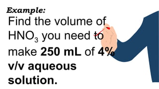 percent by volume : Percent by mass .... | PPTX