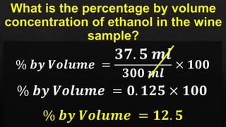 Percent by Volume (Solve problems involving the percentage by volume of ...