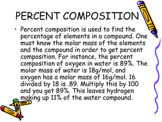 PERCENT COMPOSITION ,[object Object]