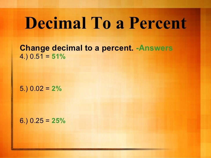 Percentfractionsdecimals