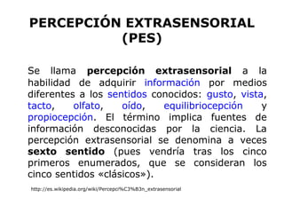 Significado percepcion extrasensorial