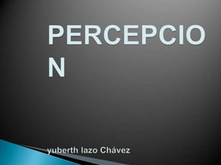 PERCEPCION                                                       yuberth lazo Chávez 