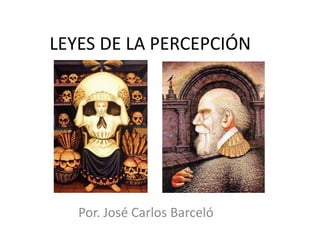 LEYES DE LA PERCEPCIÓN
Por. José Carlos Barceló
 