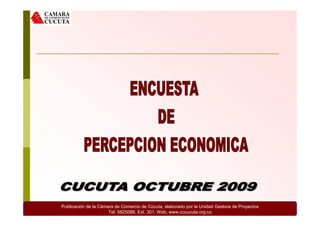 Publicación de la Cámara de Comercio de Cúcuta, elaborado por la Unidad Gestora de Proyectos
                      Tel: 5825088, Ext. 301; Web; www.cccucuta.org.co
 