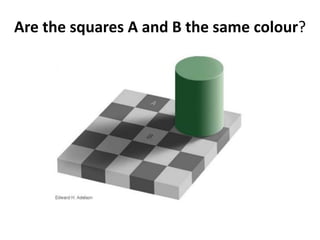 Are the squares A and B the same colour? 
 