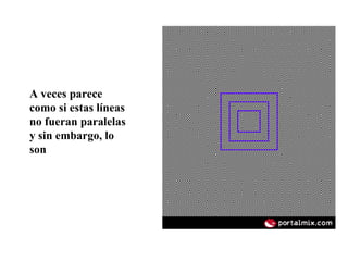 A veces parece
como si estas líneas
no fueran paralelas
y sin embargo, lo
son
 