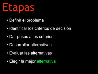 Percepción y Toma de Decisiones