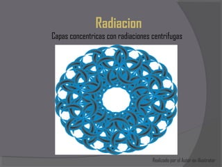 Radiacion
Capas concentricas con radiaciones centrifugas




                                   Realizado por el Autor en illustrator
 