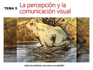 La percepción y la
comunicación visual
TEMA 5
¿Qué ves primero, una rana o un caballo?
 