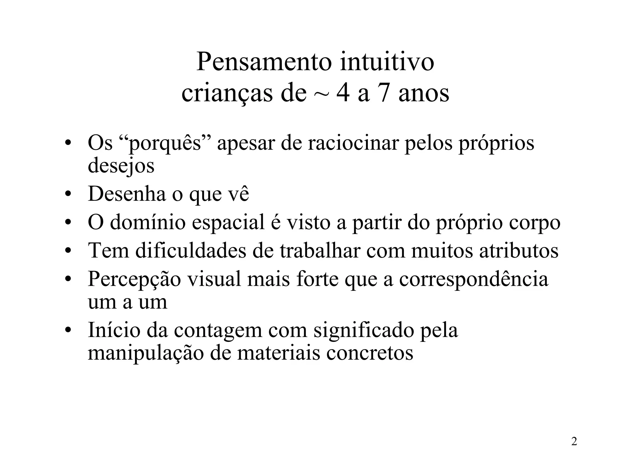 Percepção e Pensamento na Educação Infantil-processos mentais e ...