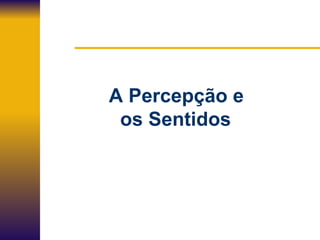 A Percepção e  os Sentidos   