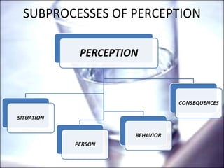SUBPROCESSES OF PERCEPTION 
