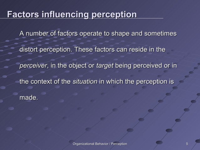 Perception | PPT | Technology & Computing