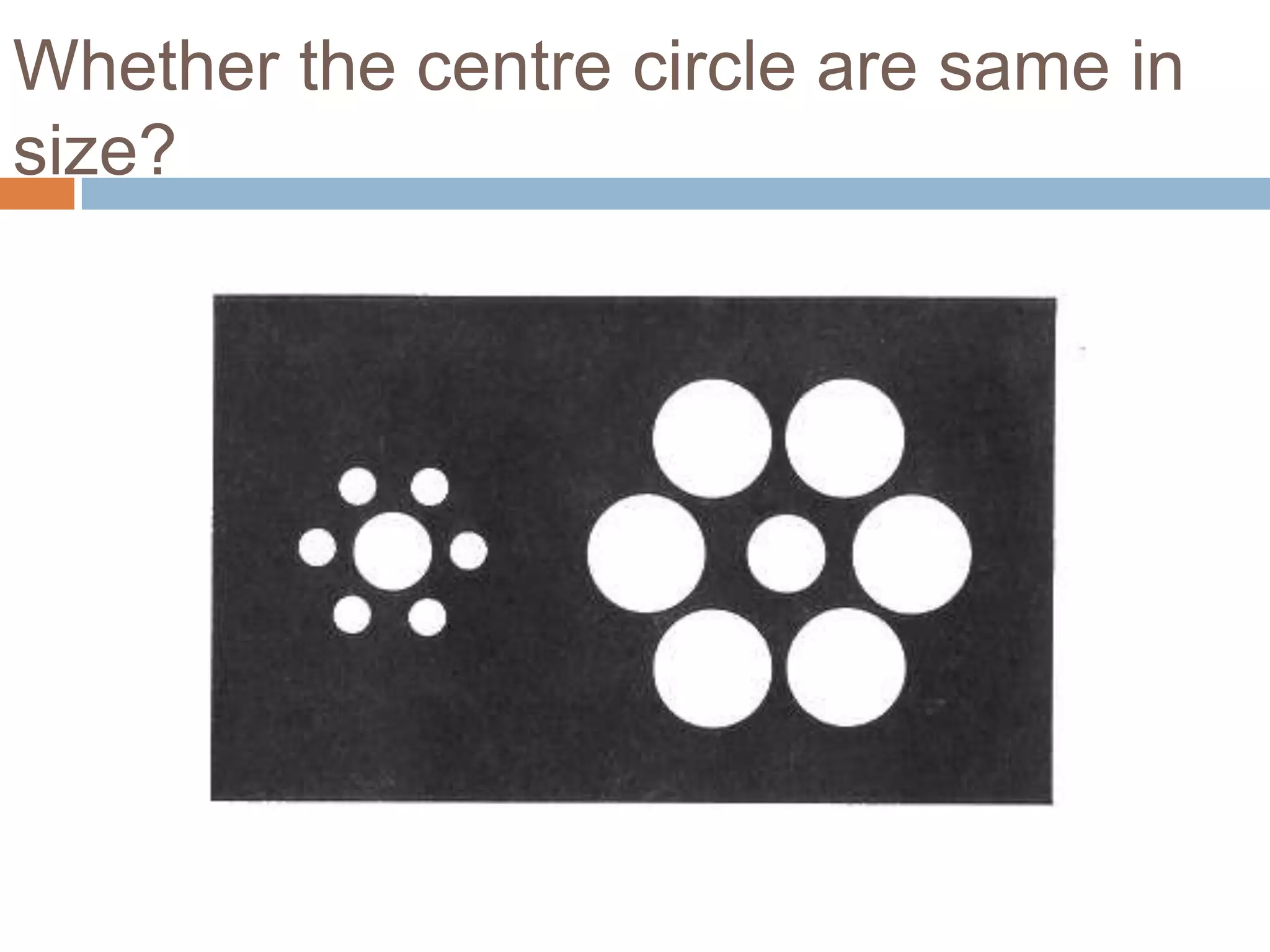 Whether the centre circle are same in
size?
 