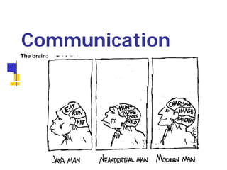 Communication
The brain:

 