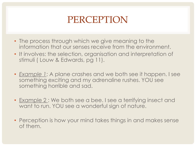 Perception. | PPT