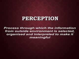 PERCEPTIONPERCEPTION
 