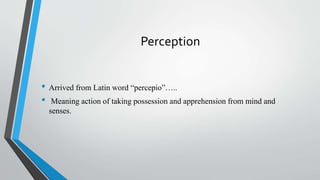 Latin Perception Senstation and Perception | PPTX